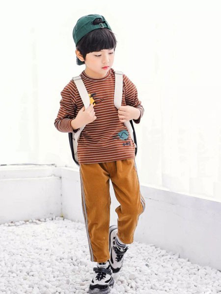 棉来啦童装2022秋冬季咖啡色polo衫