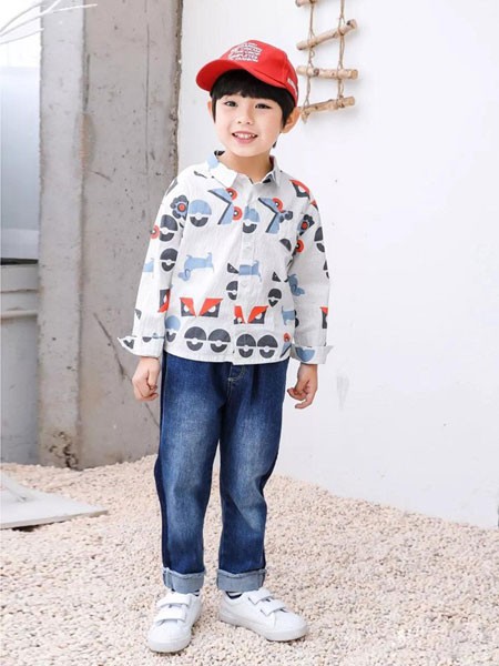 棉来啦童装2022秋冬季白色T恤