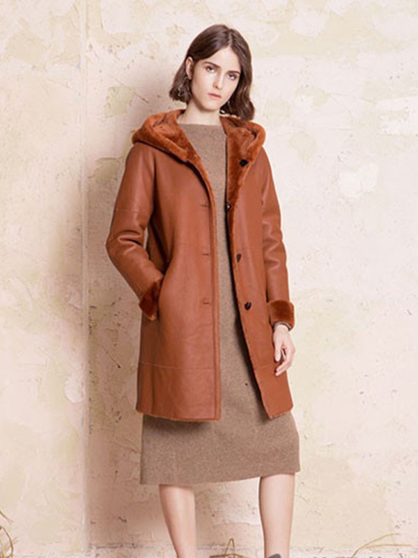 德芙瑞女装2022秋冬季卡其色棉服