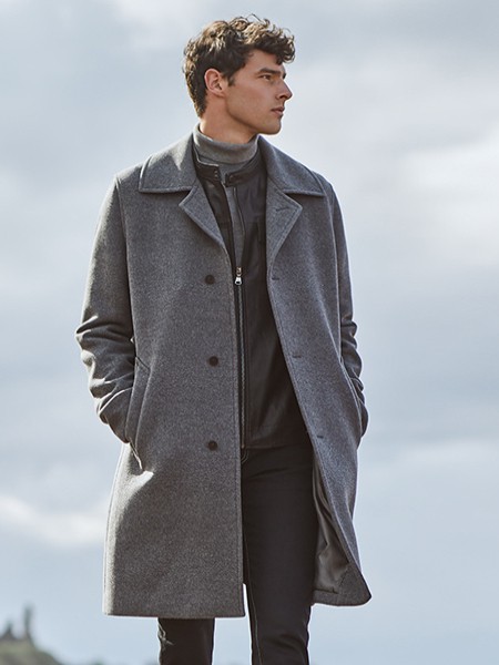 威可多男装2022秋冬季灰色西装