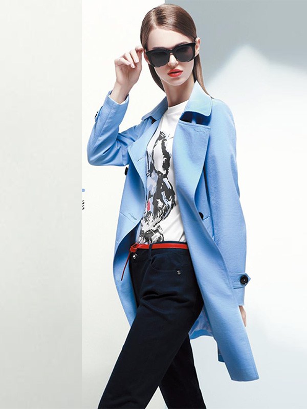 爱佛斯2022秋冬季蓝色大衣