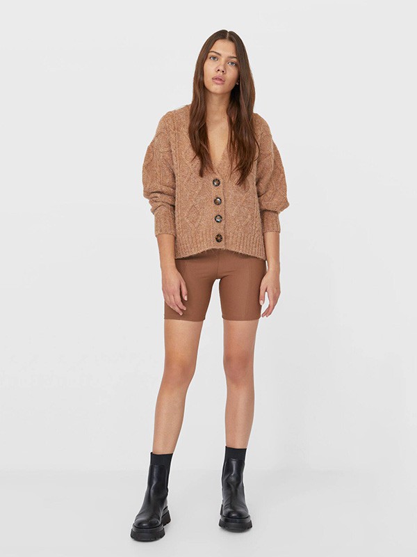 Stradivarius女装2022秋冬季白色短裤