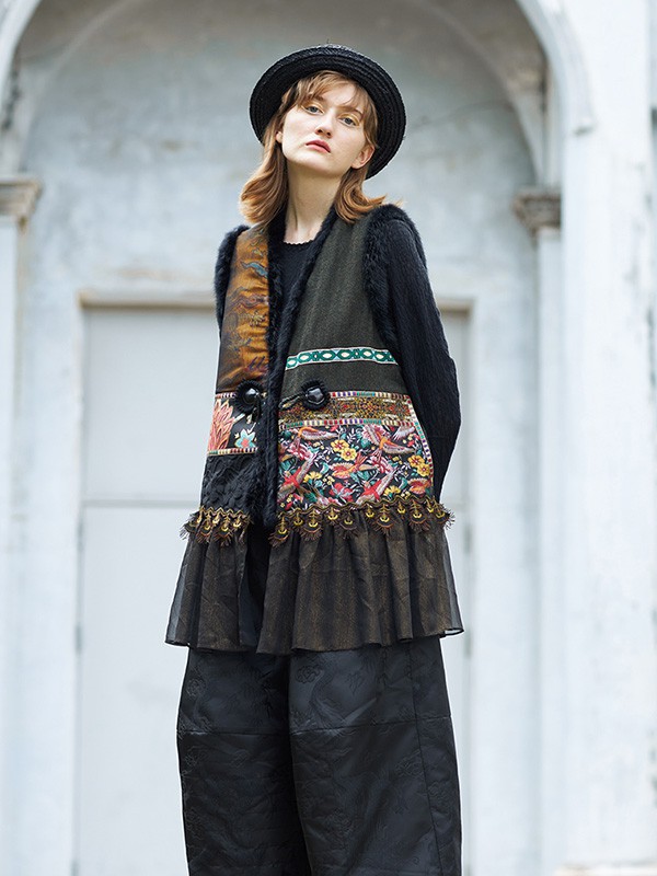 吉丘古儿女装2022秋冬季黑色阔腿裤