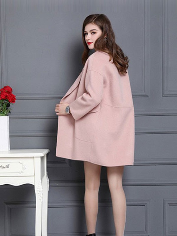 AG娅格2022秋冬季粉色大衣