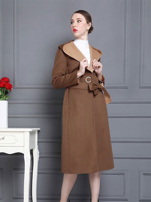 AG娅格2022秋冬季咖啡色大衣