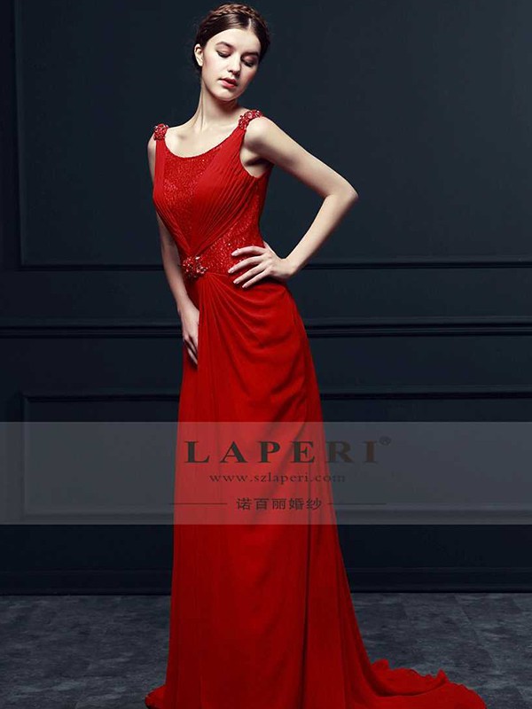 诺百丽婚纱2022秋冬季红色礼服