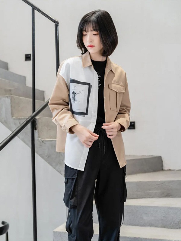 云上写生女装2022秋冬季黑色工装裤