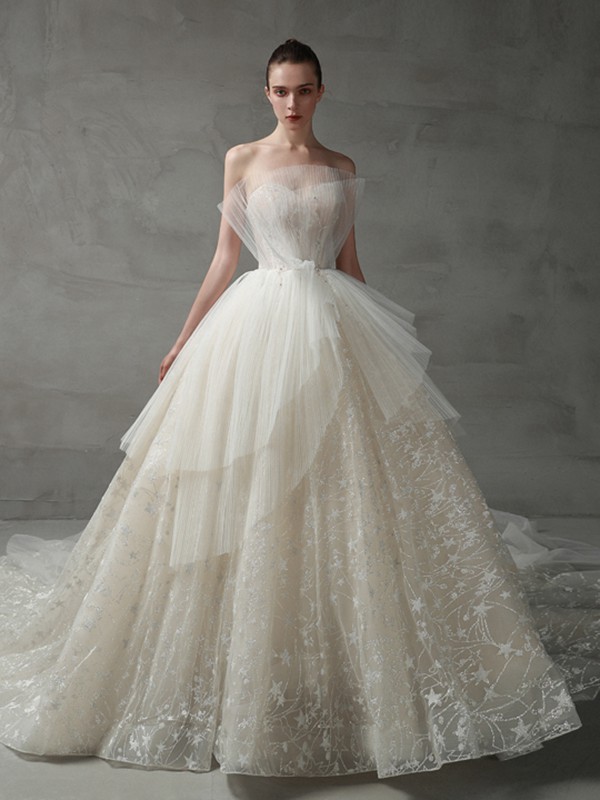 衣纱女装2022秋冬季白色礼服