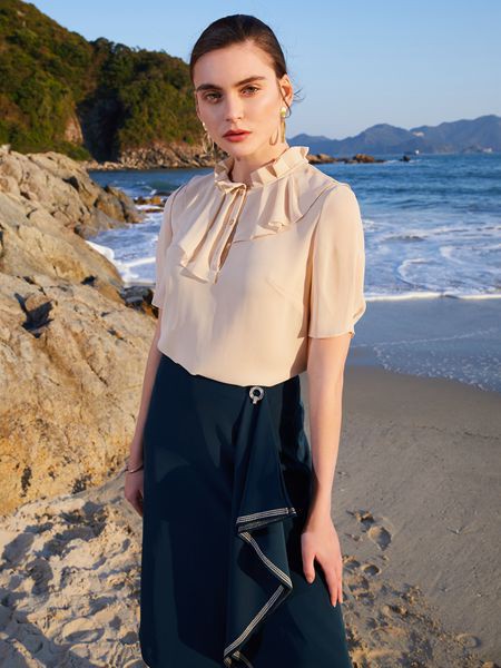 troobe~俏帛女装2022秋冬季黑色半身裙