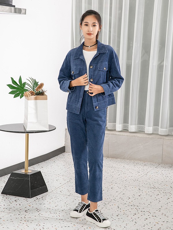 梦之屋2022秋冬季藏蓝色长裤