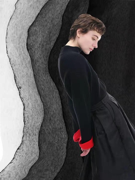 捷西非儿女装2022秋冬季黑色polo衫