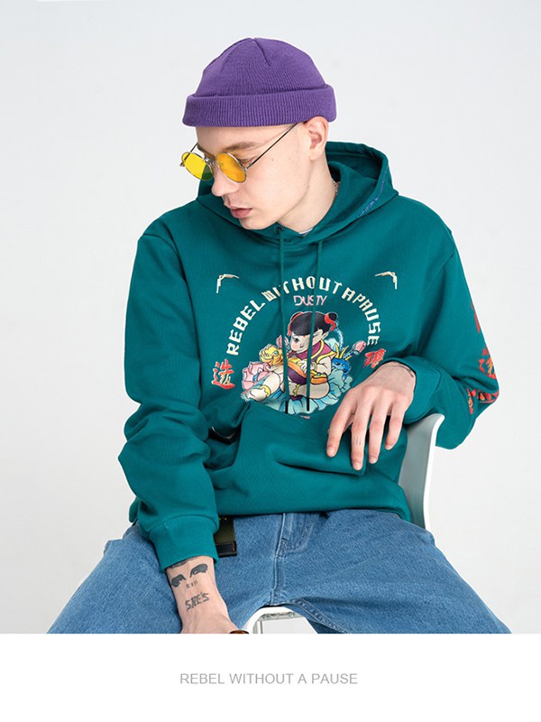 Dusty2022秋冬季绿色卫衣