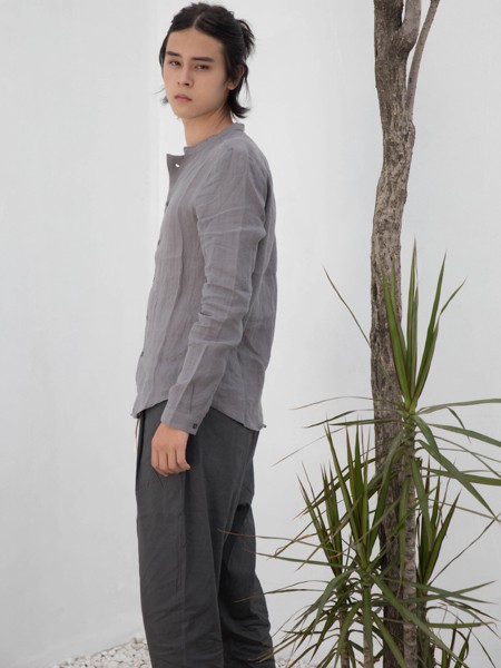 HS2022春夏季灰色衬衫