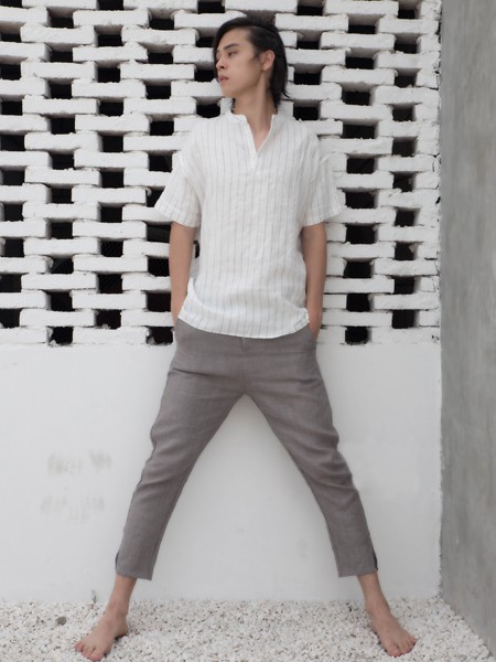 HS男装2022春夏季白色衬衫