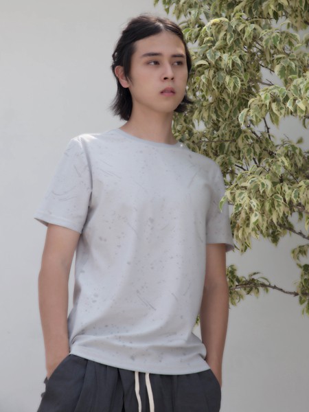 HS男装2022春夏季灰色T恤