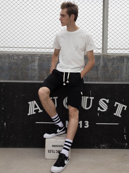 HS男装2022春夏季黑色吊带裙