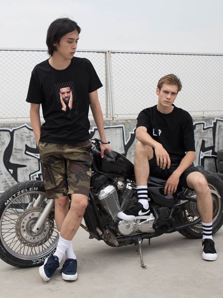 HS男装2022春夏季黑色T恤