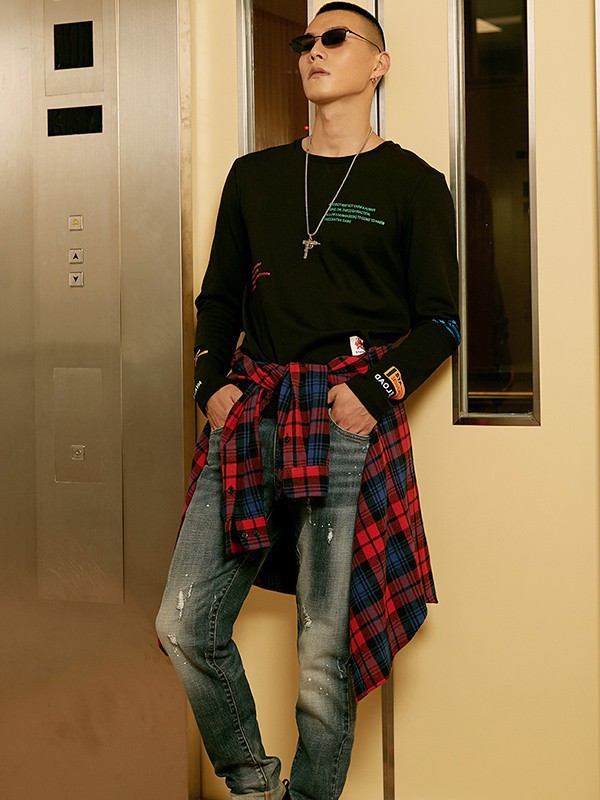 斯得雅男装2022秋冬季藏蓝色长裙