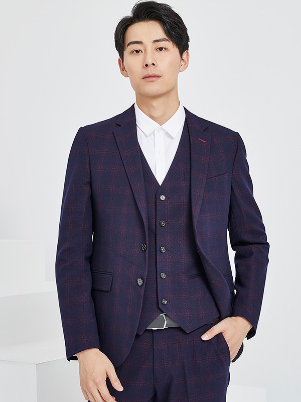 斯得雅男装2022秋冬季藏蓝色五分裤