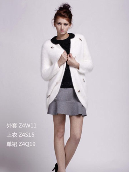 普洛娜女装2022秋冬季白色外套