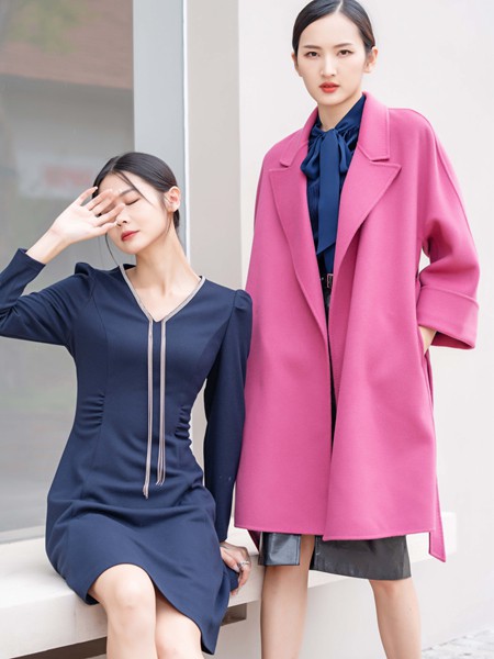 Effusive女装2022秋冬季粉色大衣