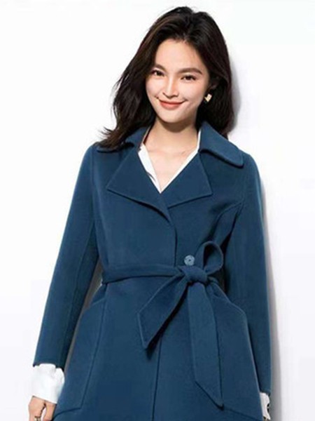 浙妮女装2022秋冬季蓝色打底衫