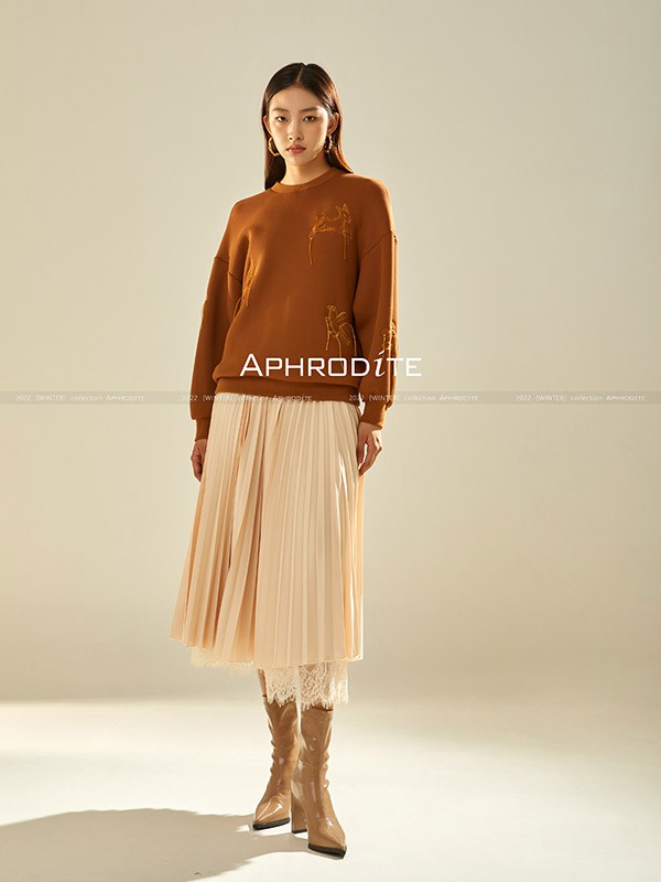 雅芙女装2022秋冬季白色长裤