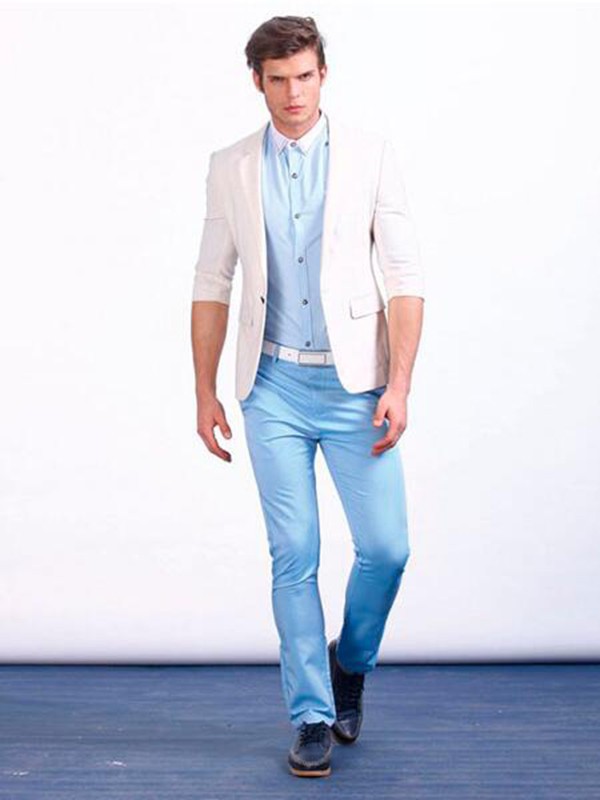 男孩制造2022春夏季蓝色衬衫