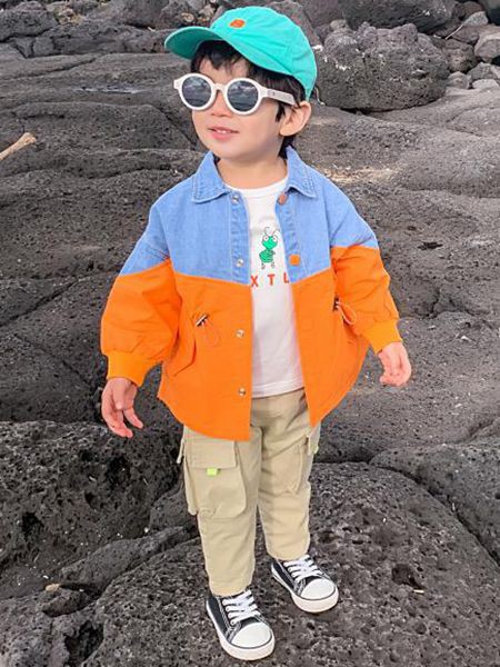 淘淘猫2023春夏季拼色衬衫