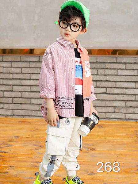 淘淘猫童装2023春夏季白色长裤