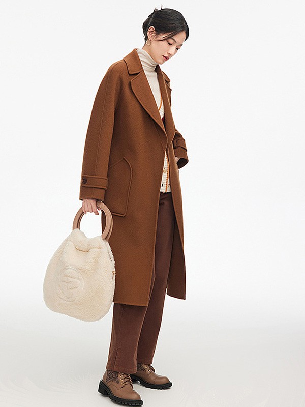 EP雅莹女装2022秋冬季咖啡色打底衫