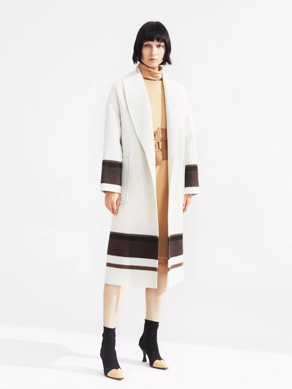 LUDICO女装2022秋冬季白色大衣