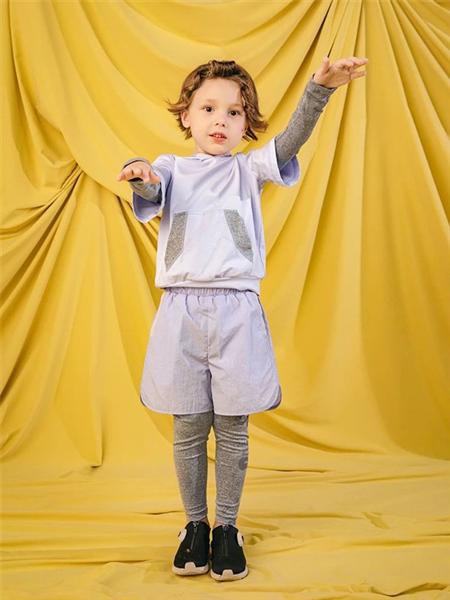 小食梦兽童装2022秋冬季米色短裤