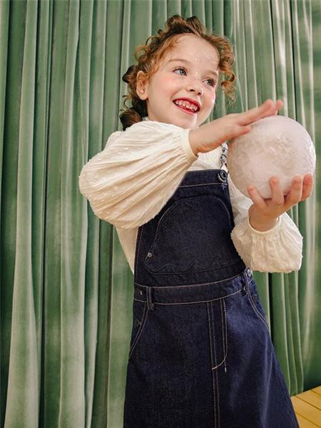 小食梦兽2022秋冬季藏蓝色背带裤