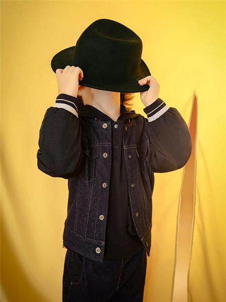 小食梦兽童装2022秋冬季黑色外套