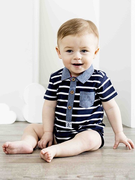 MINOTI童装2023春夏季红色polo衫