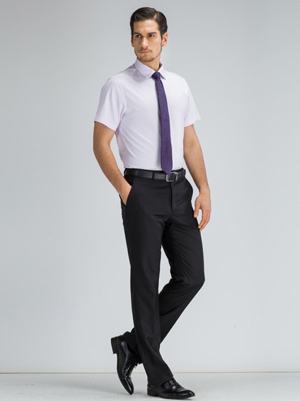 占姆士男装2023春夏季白色衬衫