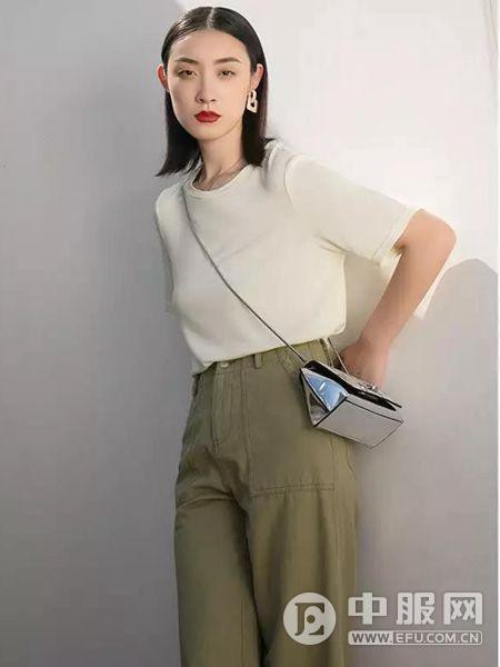 MOKA2022秋冬季绿色阔腿裤