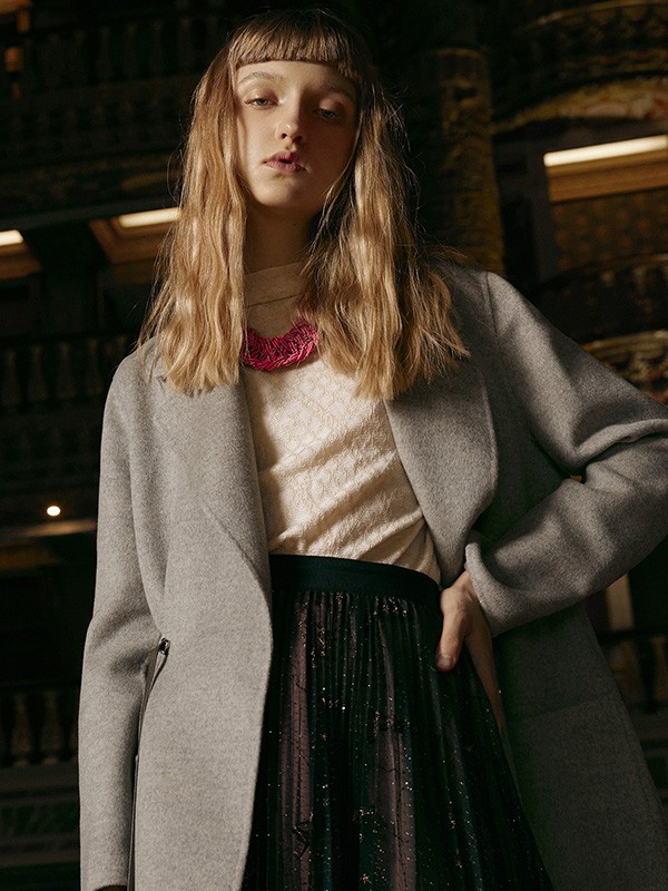 LAI睐女装2022秋冬季灰色大衣