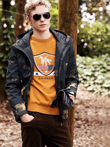 劳夫罗伦男装2022秋冬季橙色T恤