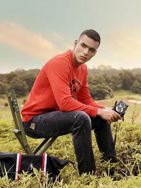 劳夫罗伦男装2022秋冬季橙色T恤