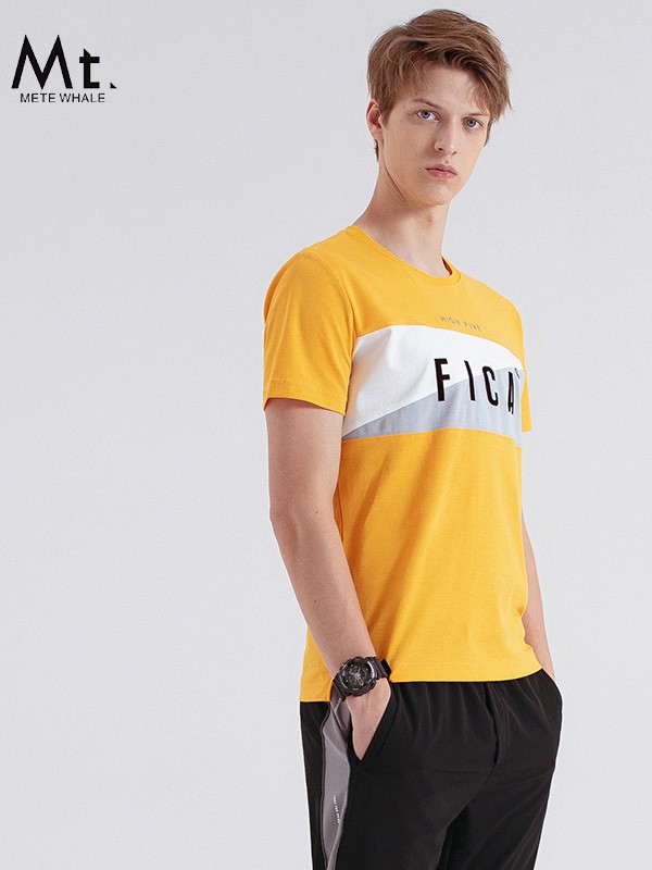 美特华菲2023春夏季黄色T恤
