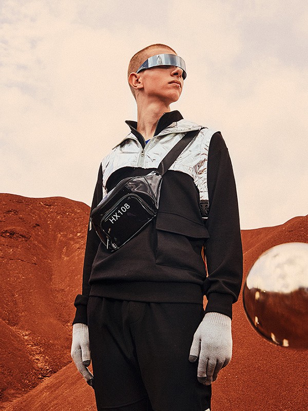 HX男装2023春夏季黑色长裤