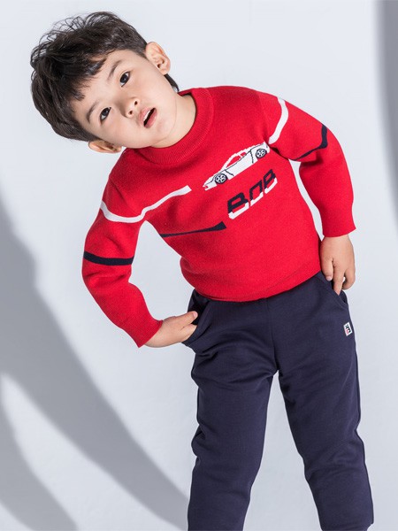 巴布豆2022秋冬季红色T恤