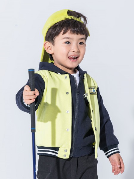 巴布豆童装2022秋冬季黄色外套