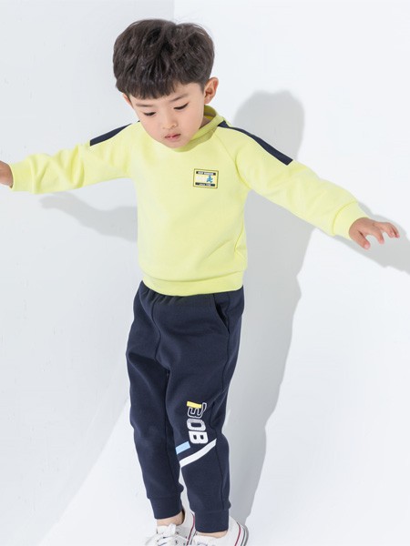 巴布豆童装2022秋冬季黄色T恤