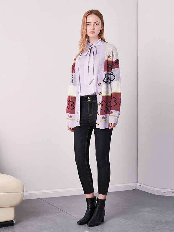 伊树女装2022秋冬季黑色长裤