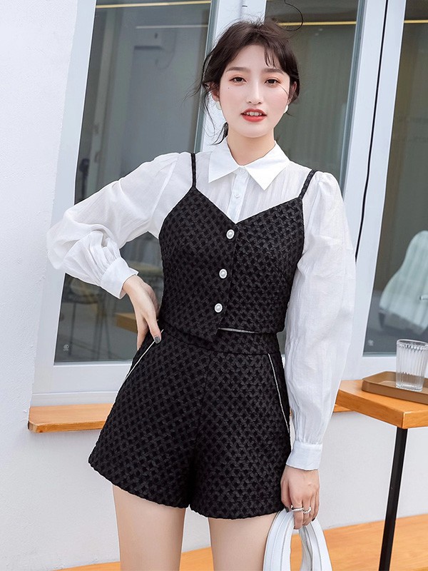 亘美女装2022秋冬季白色衬衫