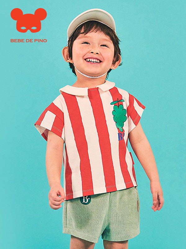 贝贝品诺童装2022春夏季白色T恤