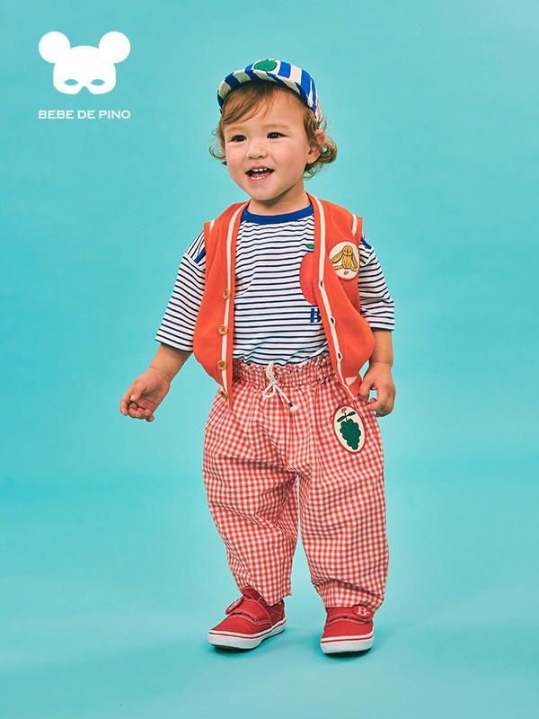 贝贝品诺童装2022秋冬季粉色阔腿裤